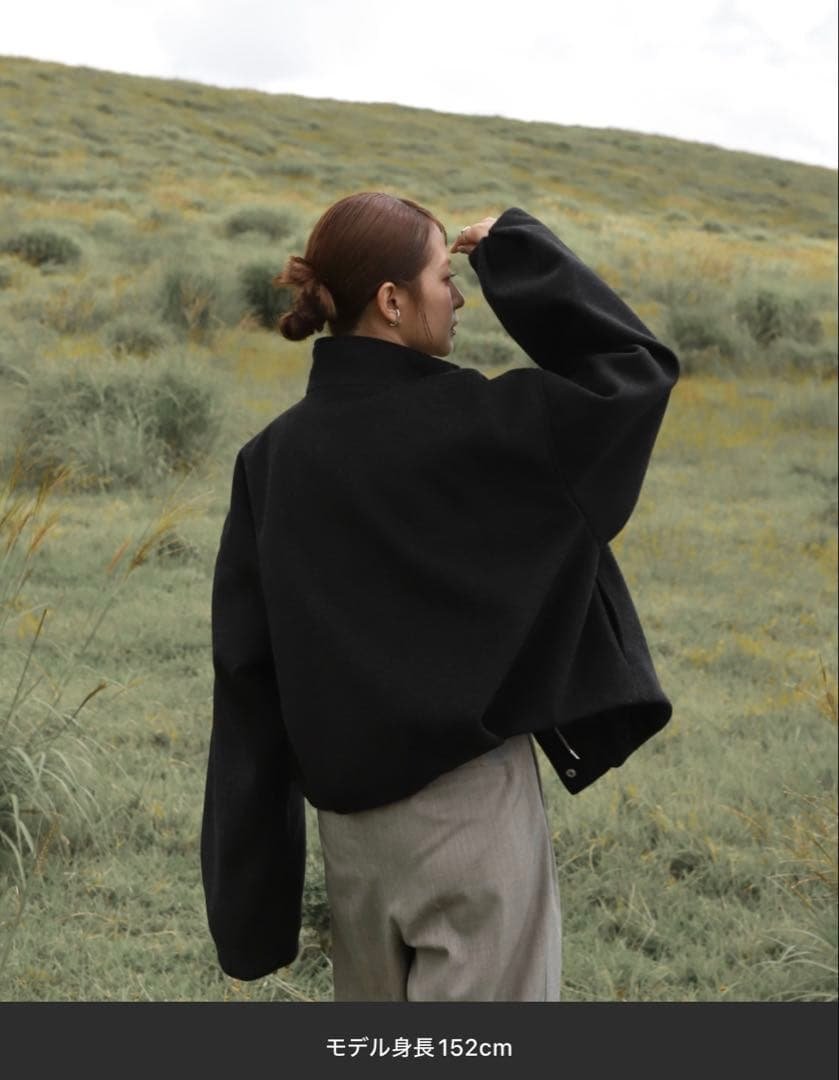 Reurie ダブルジップショートウールコート