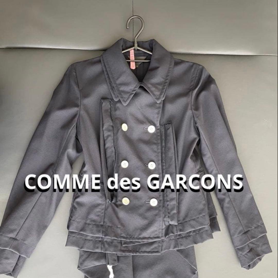 コムデギャルソン　ネイビー　変形テーラードジャケット