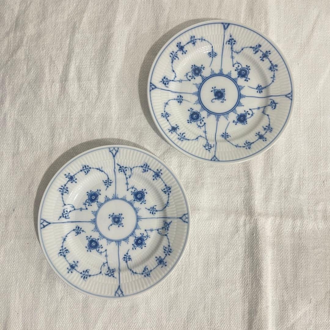 ロイヤルコペンハーゲン　ブルーフルーテッドプレイン　17cm 2枚