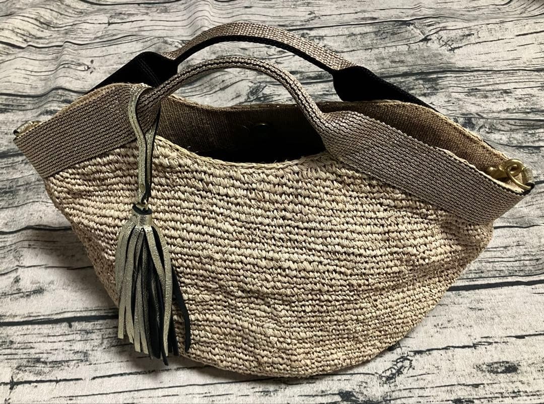 VIOLADJORO ストロー かごバッグ