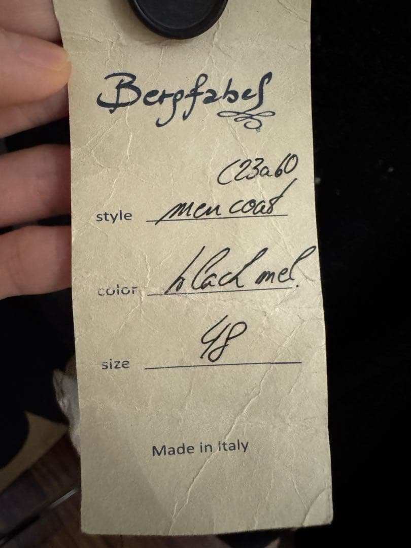 Bergfabel 黒 ウール ロングコート