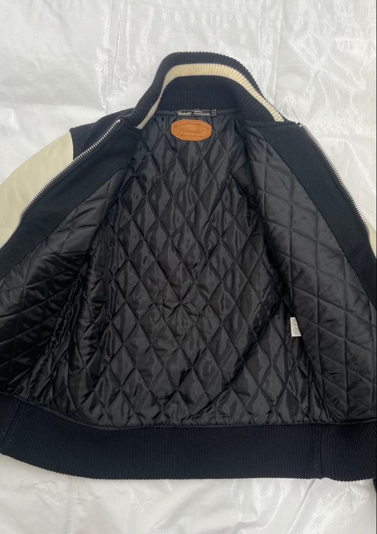 LET IT RIDE 13周年 スタジャン 黒✖️白 M