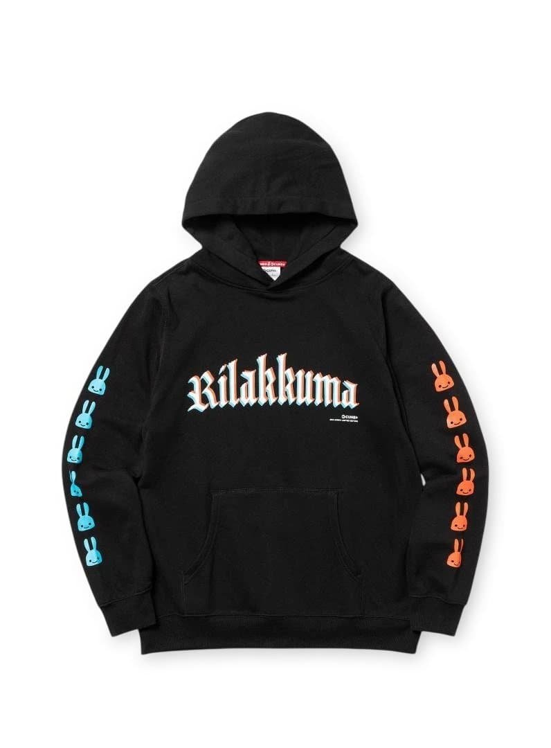 CUNE　リラックマコラボパーカー　ブラックレター