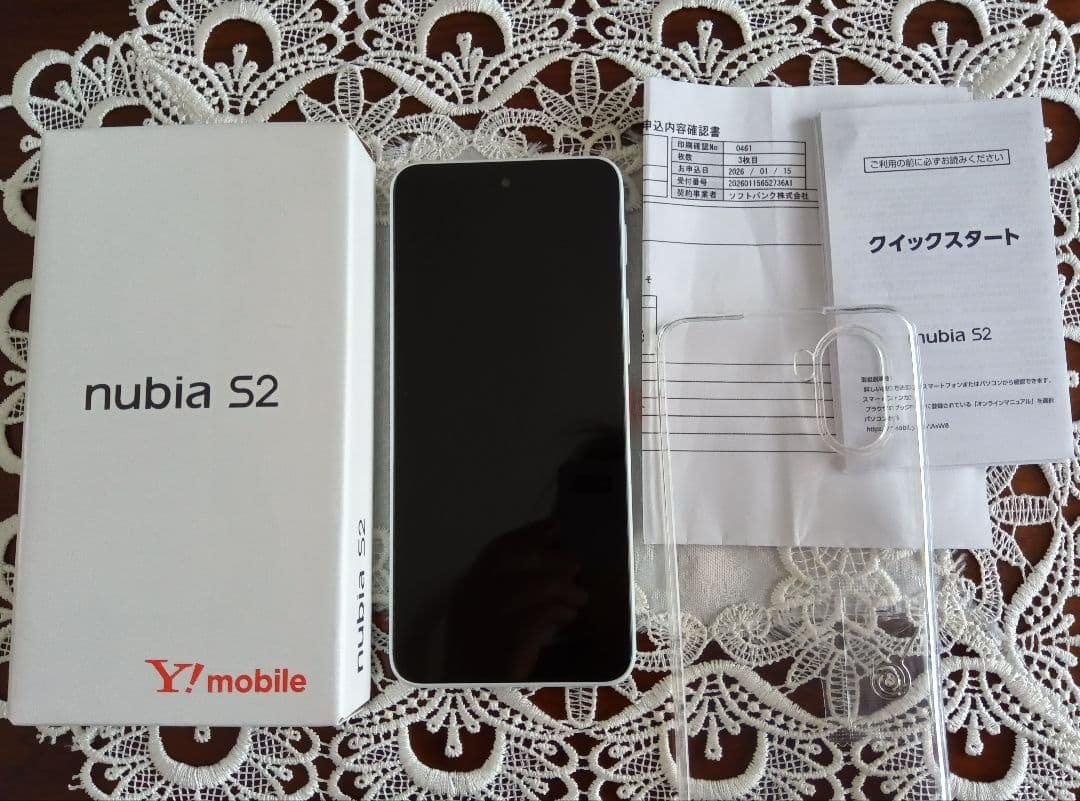 nubia S2 ホワイト 　 2026年１月25日購入、SIMフリー。