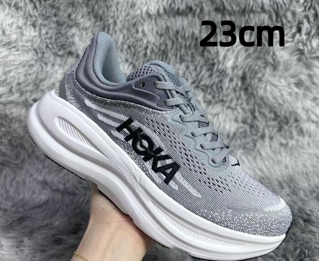 HOKA ONE ONE BONDI9 ボンダイ9スニーカー グレー23cm