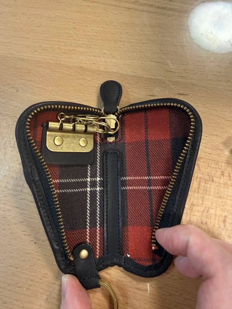 GANZO チェック柄キーケース