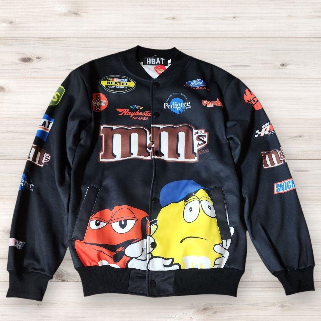 【新品タグ付き】HBAT ナスカー風 M&M's レーシングジャケット 黒 L
