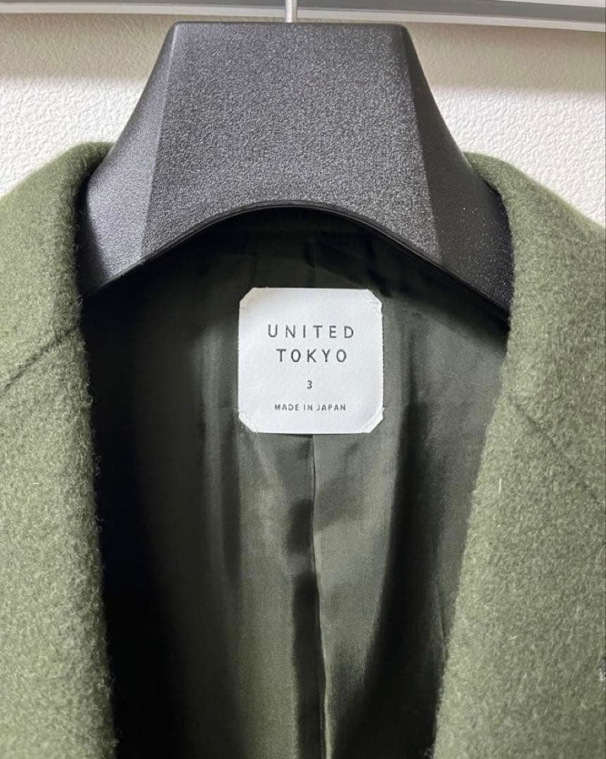 UNITED TOKYO チェスターコート サイズ3 オリーブ　Lサイズ