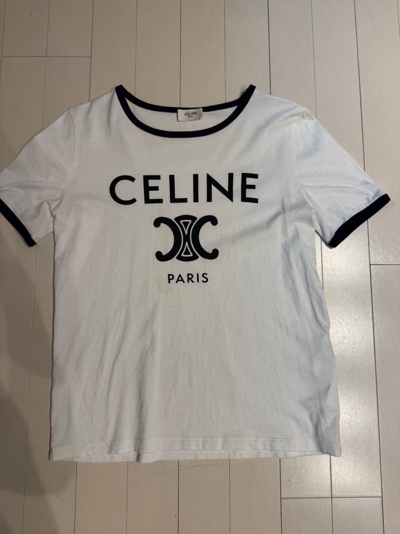 CELINE ロゴ Tシャツ 半袖 ホワイト