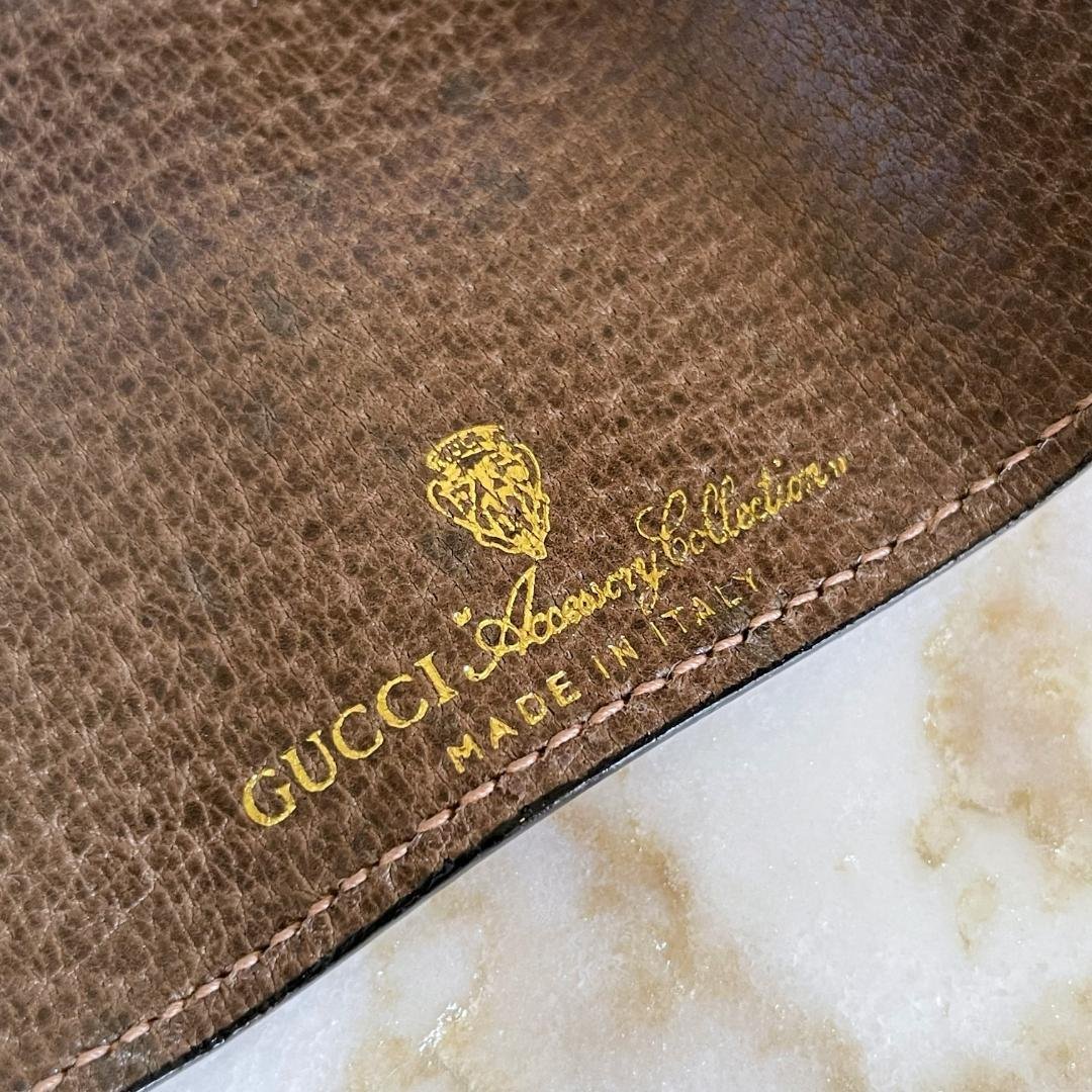 未使用品☆GUCCI オールドグッチ レザー3連キーケース 茶 イタリア製