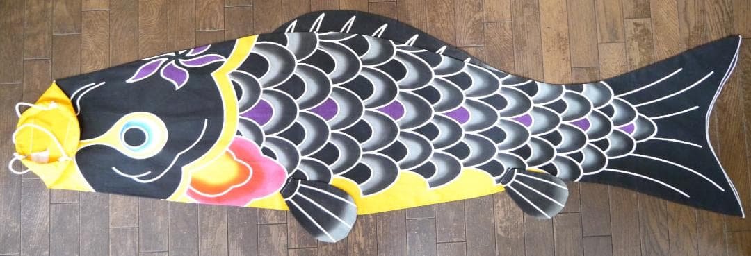 カラフルな鯉のぼり 3匹＋吹き流しセット