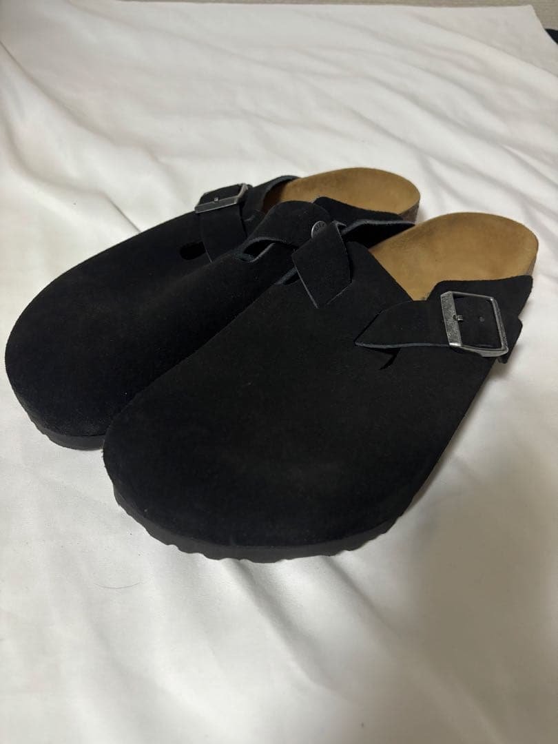 ビルケンシュトック ボストン スエード サンダル ブラック 黒42 27センチ