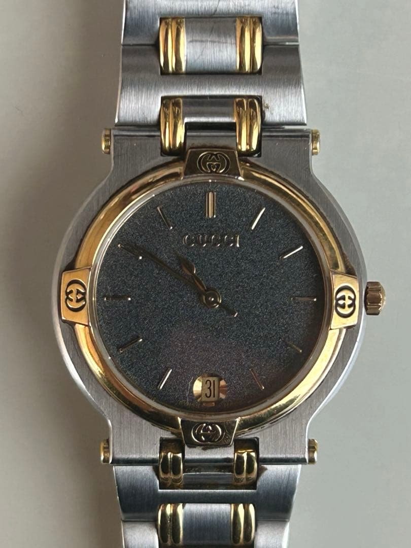 極美品 GUCCI グッチ　腕時計 9000M クォーツ ゴールド 稼働品