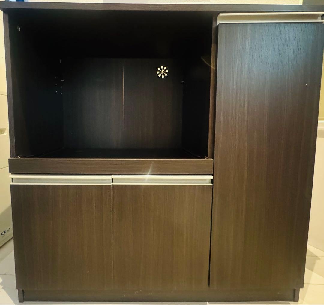 ニトリ レンジ台 キッチン収納 ダークブラウン （8890770）