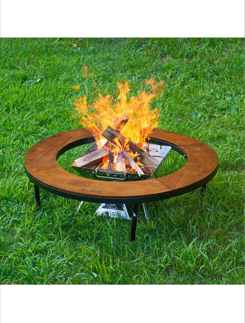 LOGOSアイアンウッド囲炉裏サークルテーブルL