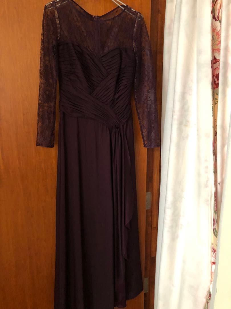 タダシショージ　ドレス　ロング　パープル　美品